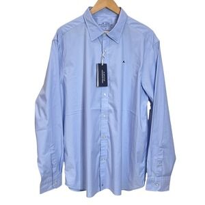 Vineyard Vines OTG brrr° Solid Ocean Blue Performance Shirt XL NWT